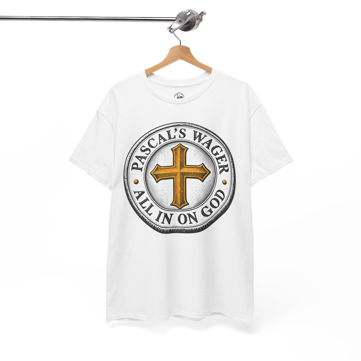 Pascal's Wager Gold Cross Coin T-shirt – Donkey Talk graphic tee
