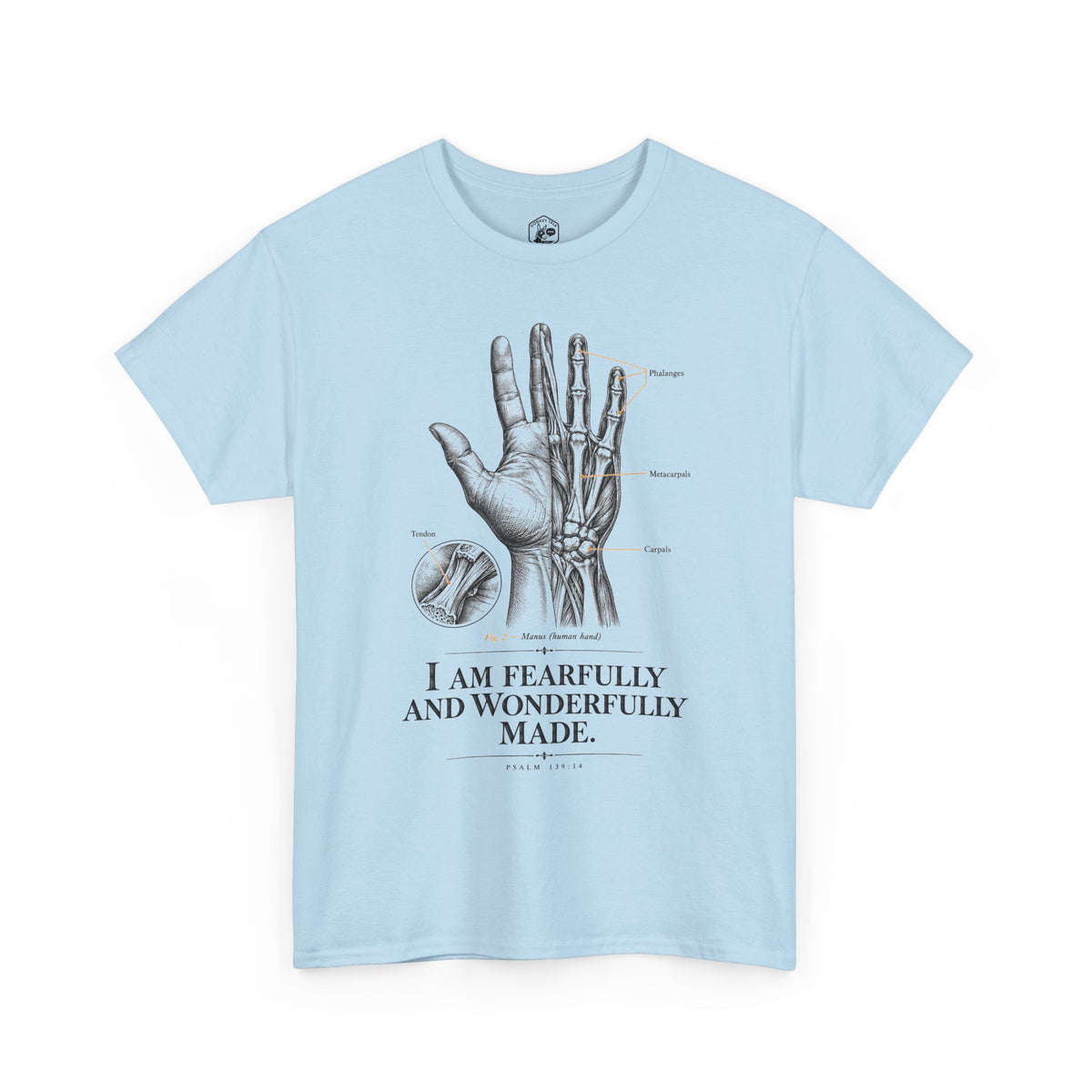 Fearfully and Wonderfully Made Engraving T-shirt – Donkey Talk graphic tee