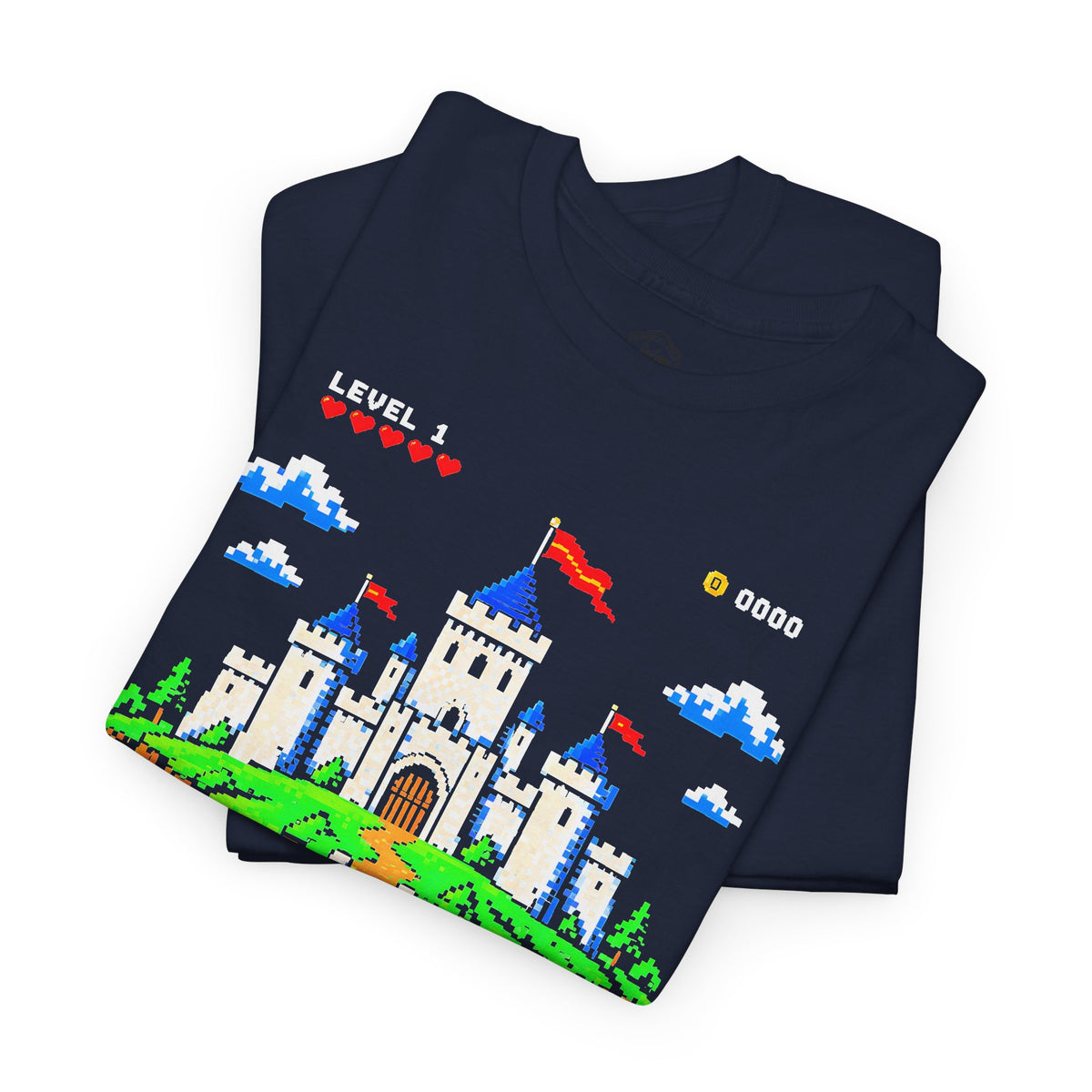 A Mighty Fortress 8-Bit Castle T-shirt – Donkey Talk graphic tee