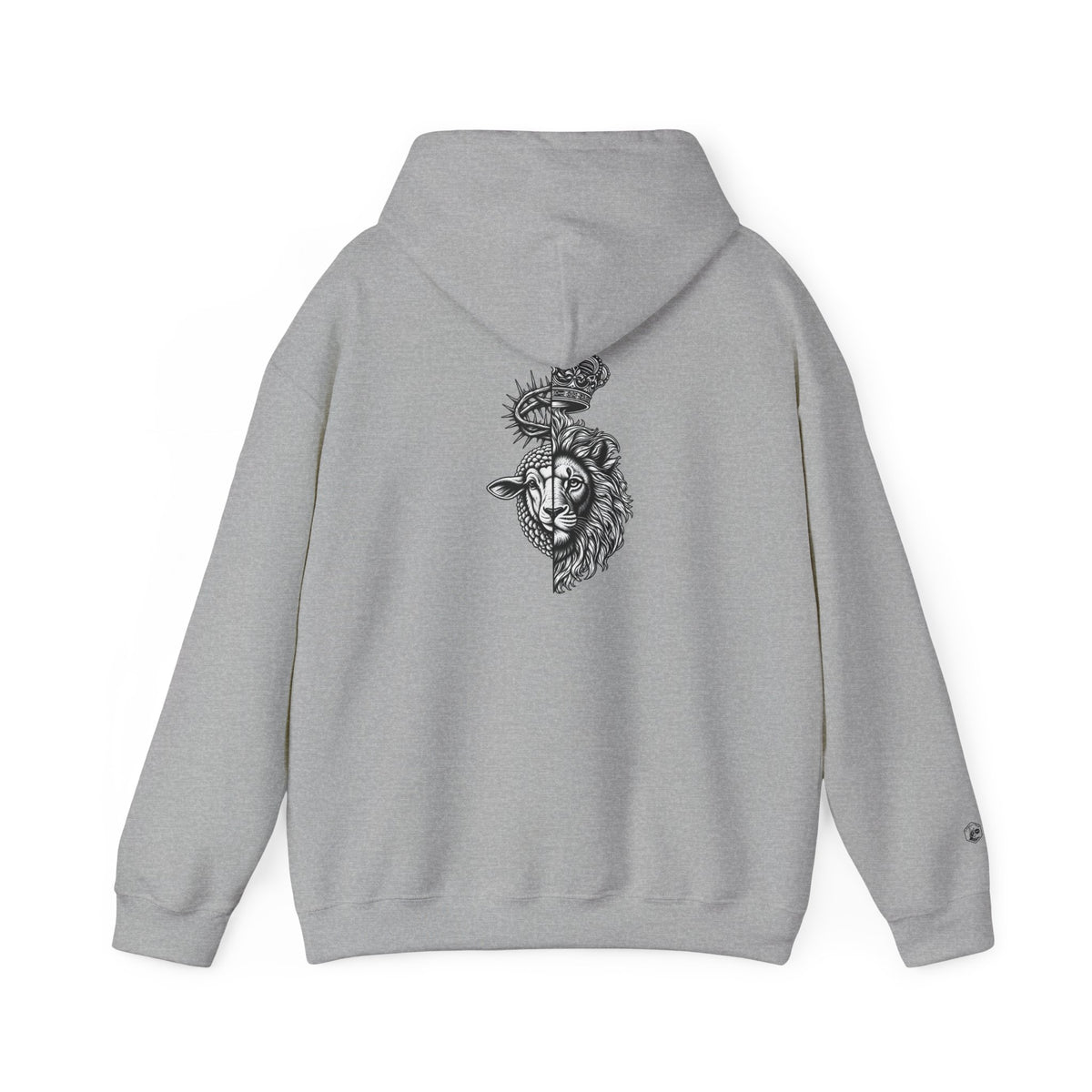 Sweat à capuche unisexe Heavy Blend™ Le Lion et l'Agneau - Sweat-shirt à symbolique spirituelle