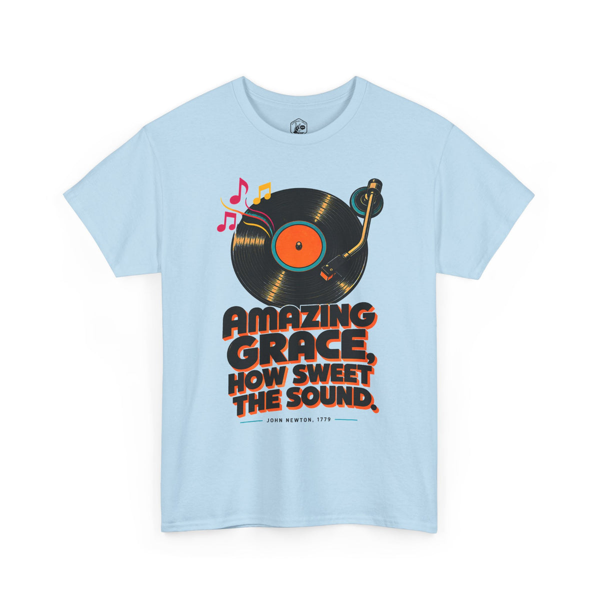 Camiseta de vinilo de Amazing Grace | Camiseta del himno de John Newton