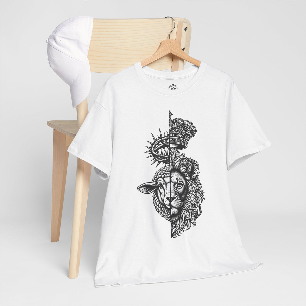 T-shirt chrétien Lion & Agneau | T-shirt graphique de foi audacieuse