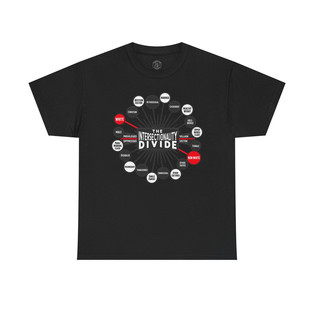 Camiseta gráfica The Intersectionality Divide | Camiseta unisex con mensaje