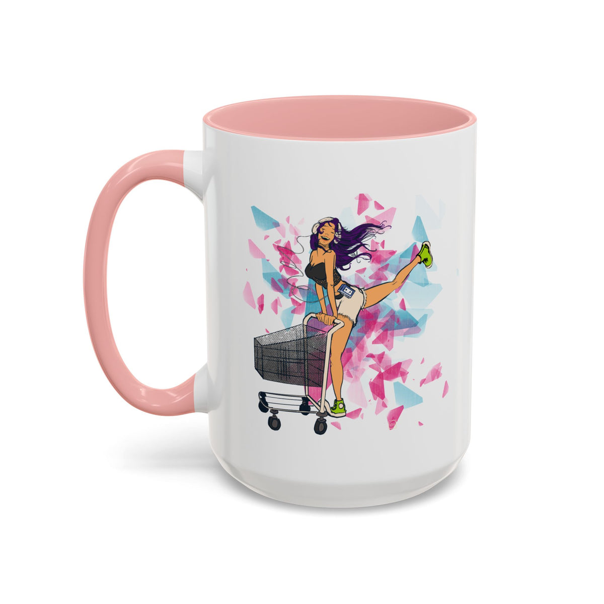 Playful accent coffee mug – Donkey Talk ceramic mug