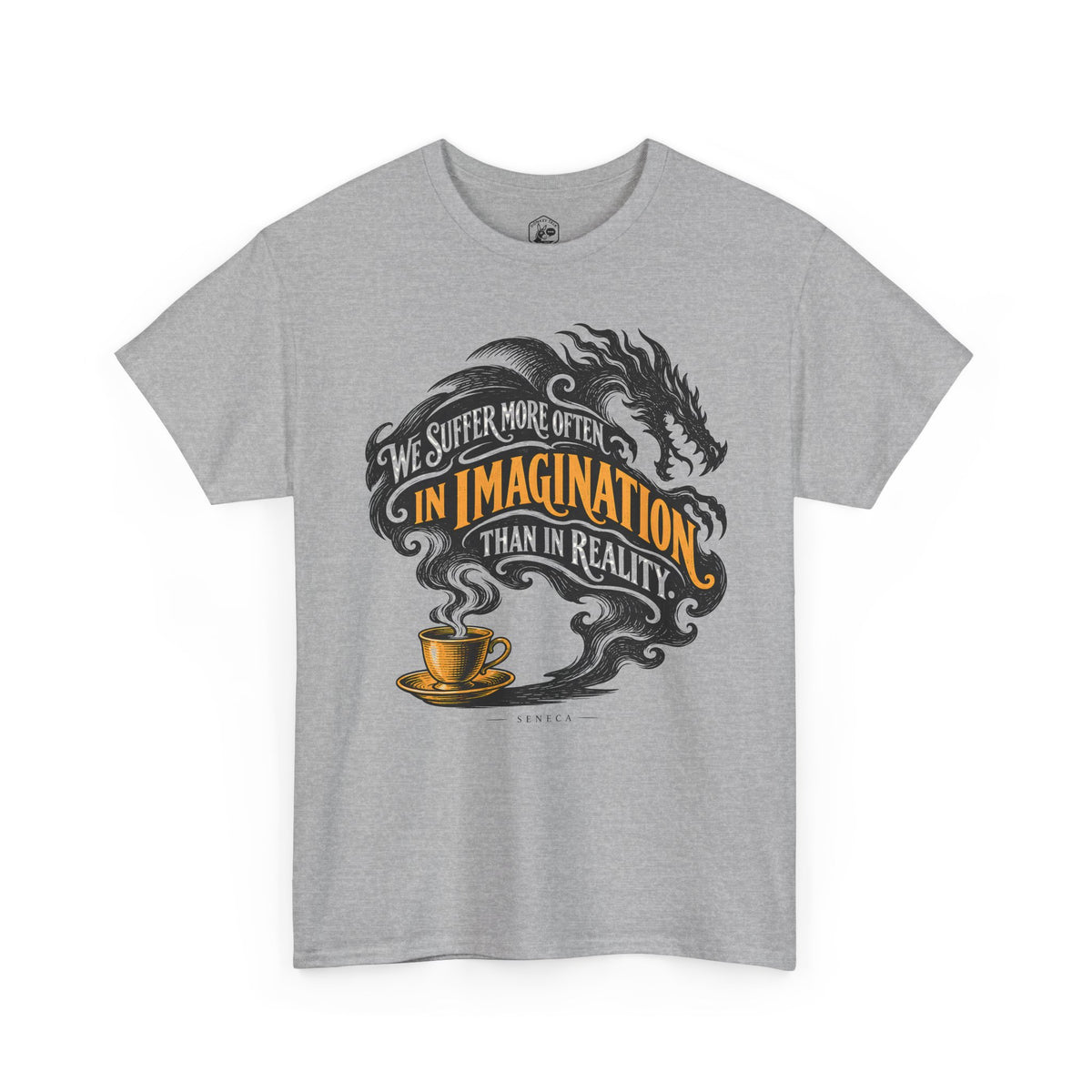 Seneca We Suffer More in Imagination T-shirt – Donkey Talk graphic tee