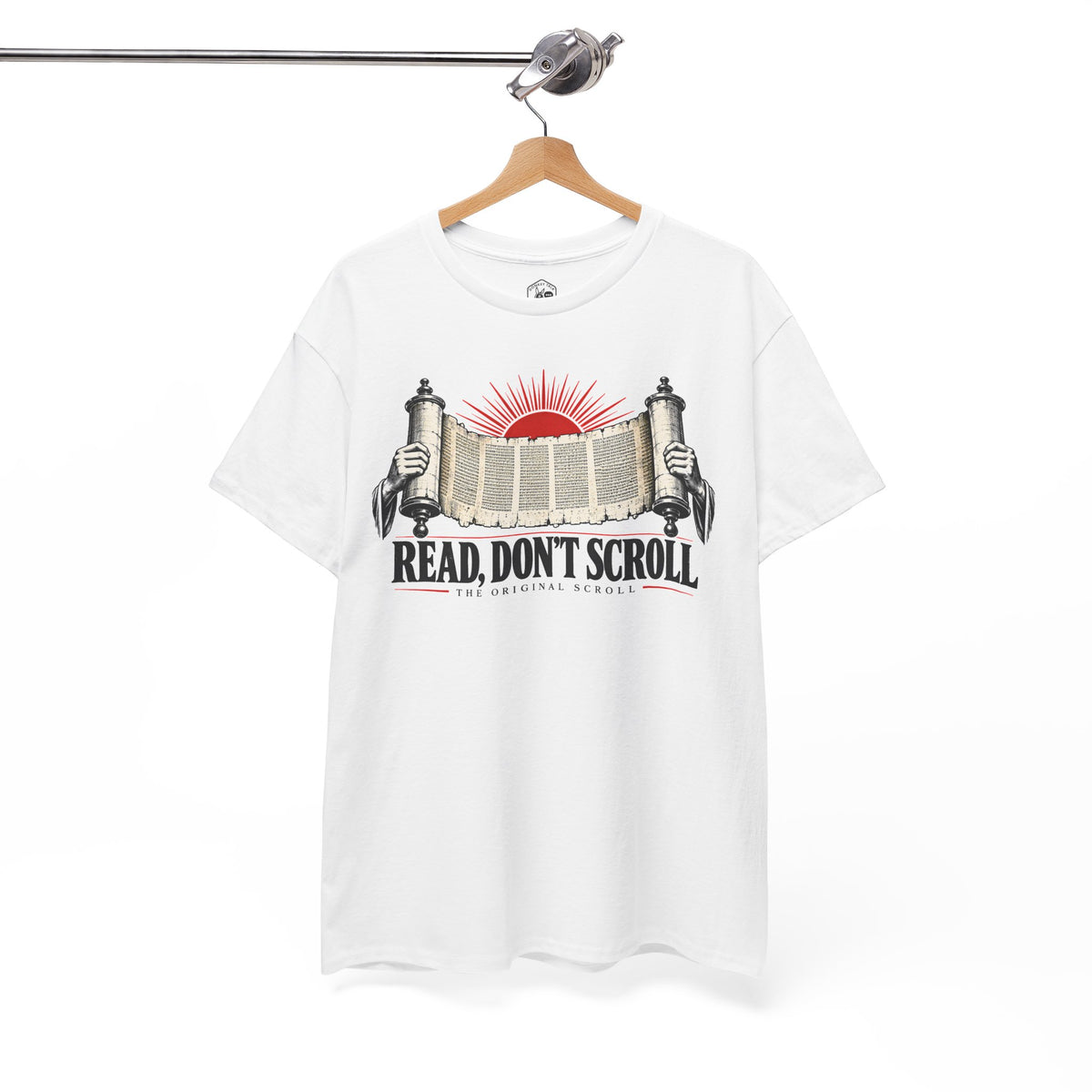 Read Don't Scroll T-shirt – Donkey Talk graphic tee