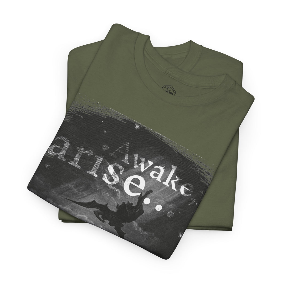Arise or Fall Graphic Tee — Monochrome Moody Quote T-Shirt