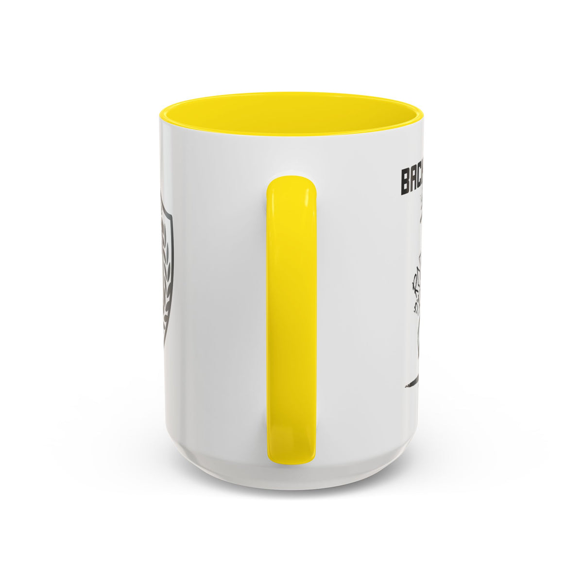 Back to Cool Shield Accent Coffee Mug — Retro Badge Coffee Cup (11/15oz)