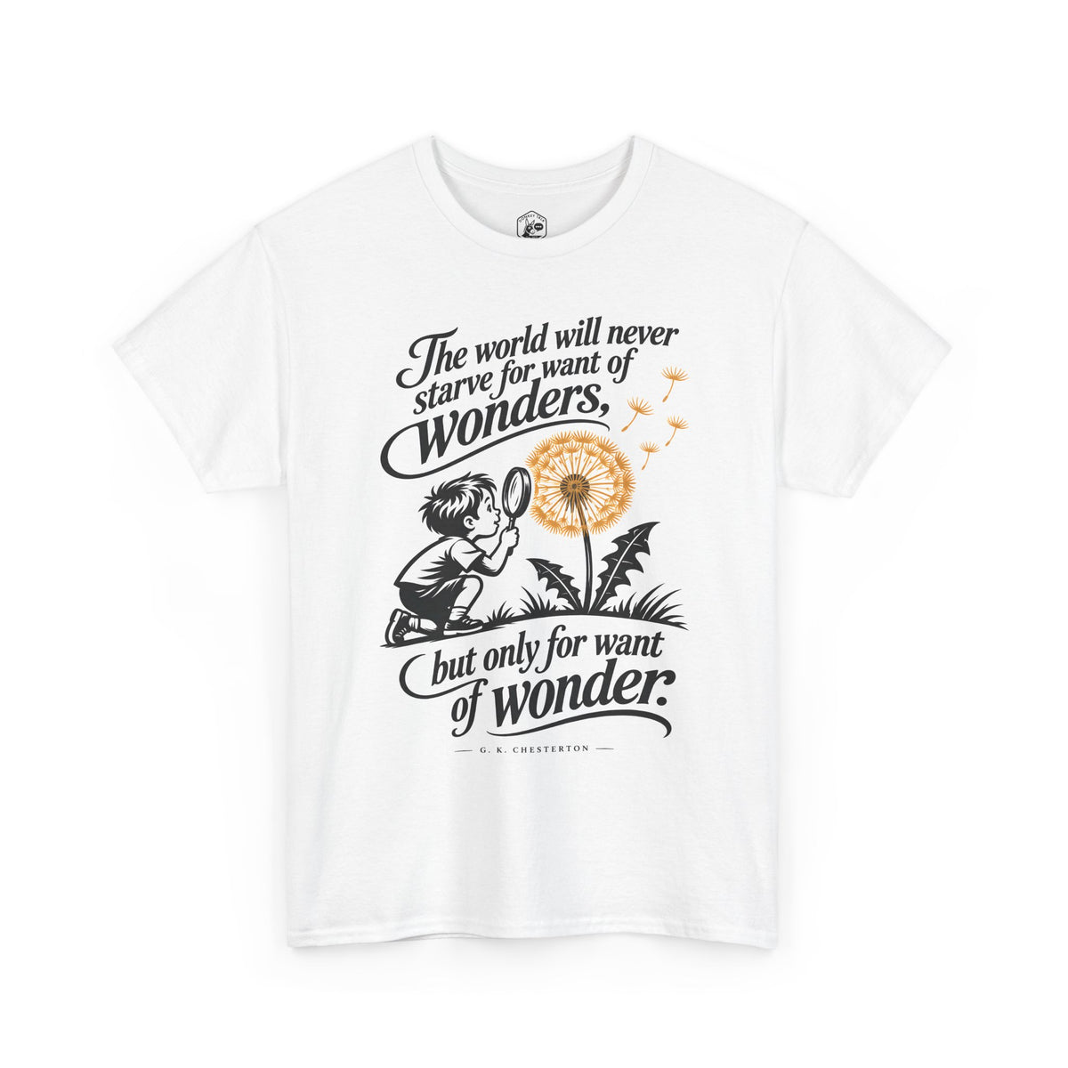 Chesterton Wonder Dandelion T-shirt – Donkey Talk graphic tee