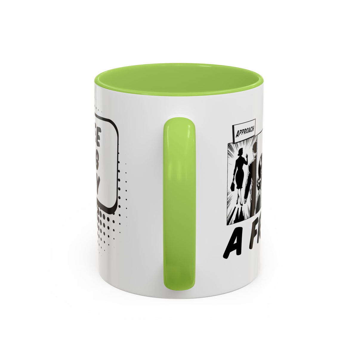 Free Hug Day Accent Coffee Mug – Funny Black & White Comic Speech Bubble Design (11/15 oz)