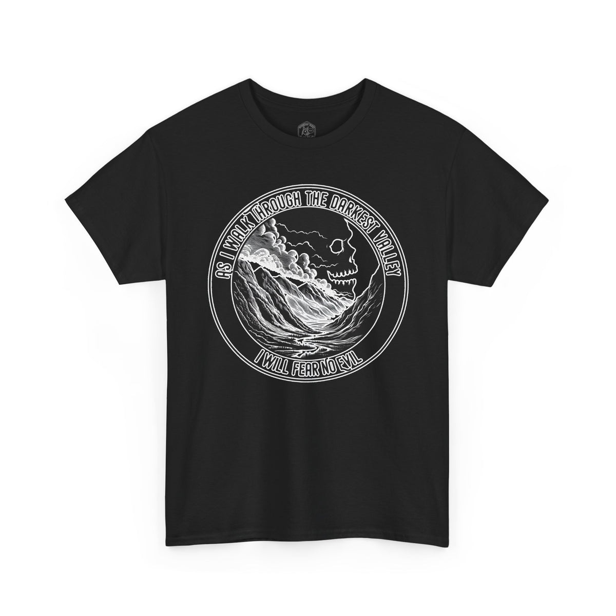 Fear No Evil Psalm 23 Christian graphic tee front and back print – Donkey Talk