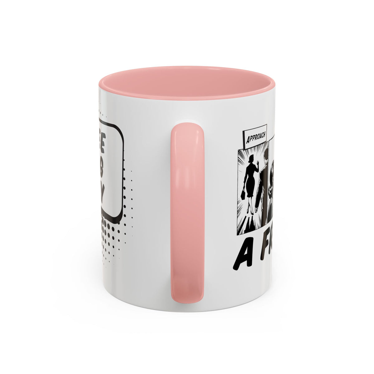 Free Hug Day comic speech bubble coffee mug – Donkey Talk ceramic mug