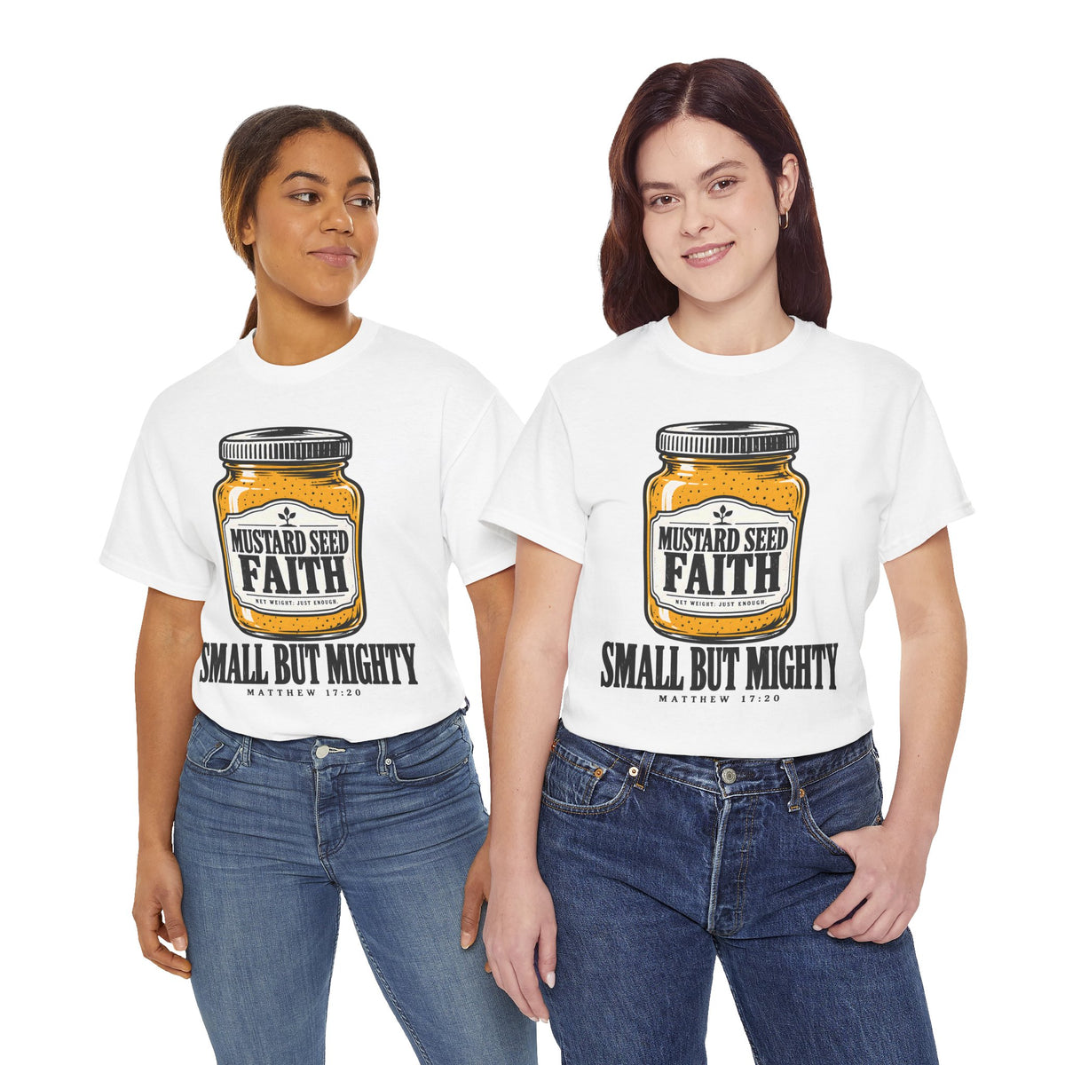 Mustard Seed Faith Small But Mighty T-shirt – Donkey Talk graphic tee