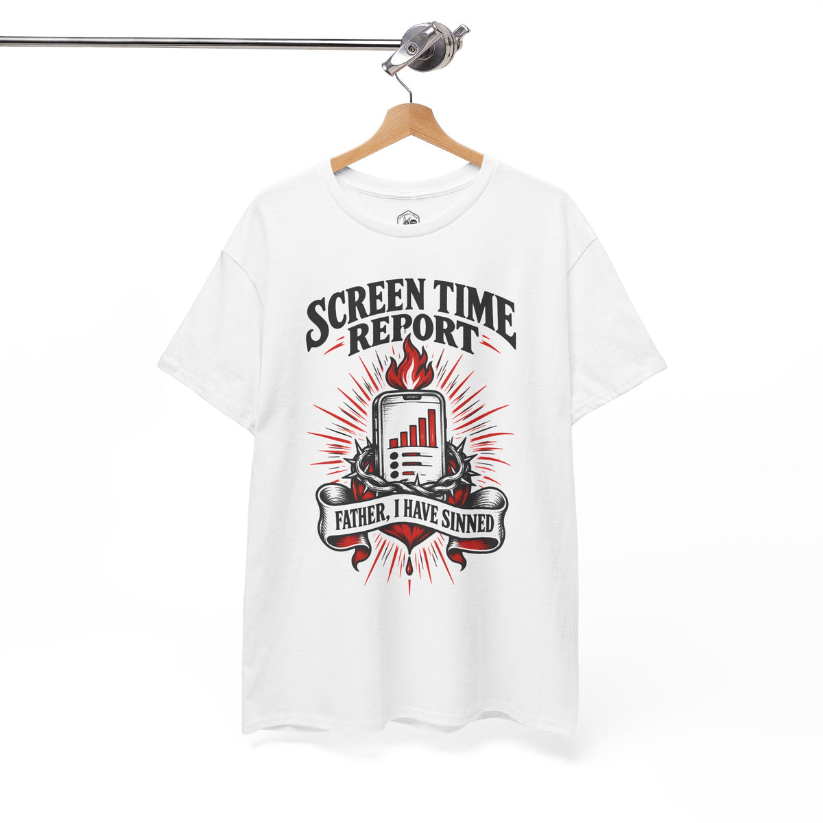 Screen Time Report Father I Have Sinned T-shirt – Donkey Talk graphic tee