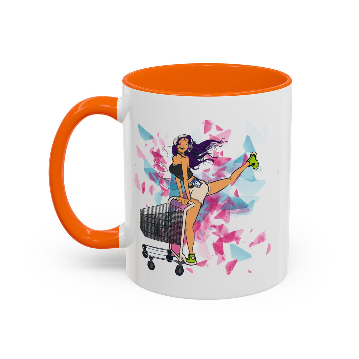 Playful accent coffee mug – Donkey Talk ceramic mug