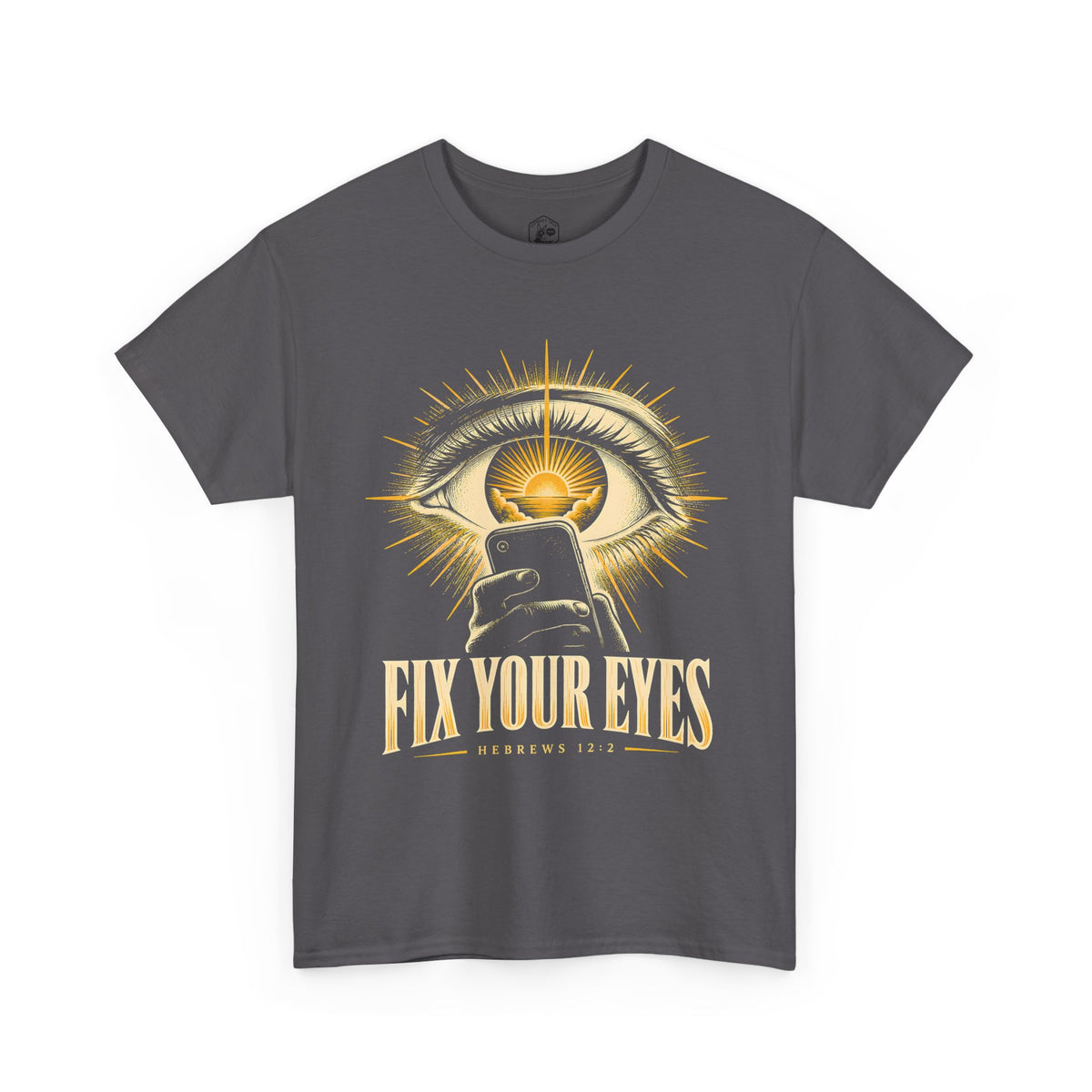 Fix Your Eyes Hebrews 12:2 T-shirt – Donkey Talk graphic tee