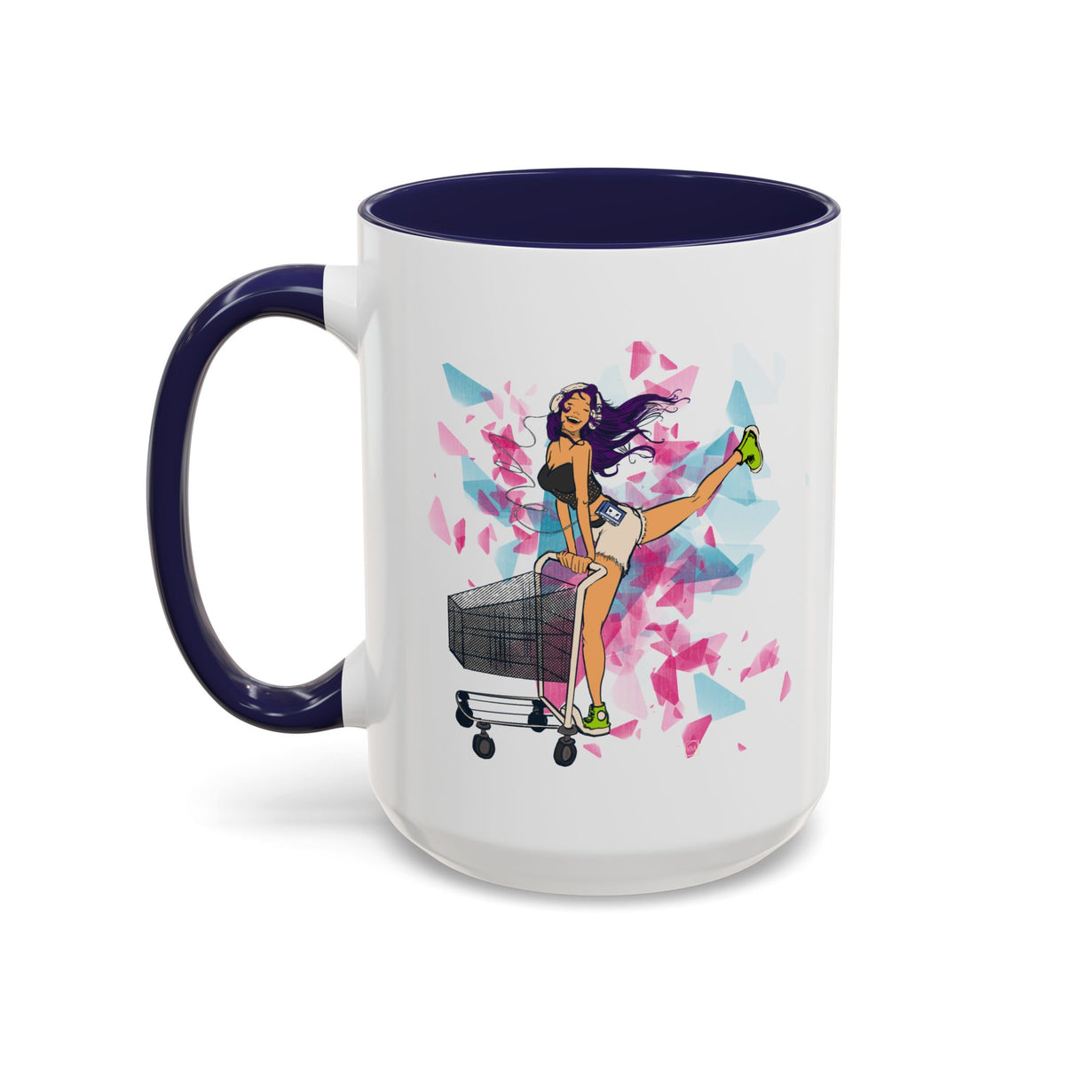 Playful accent coffee mug – Donkey Talk ceramic mug