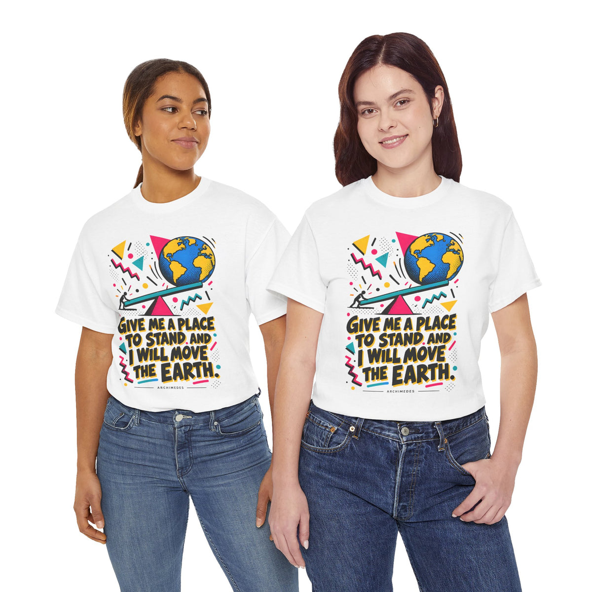 Archimedes Lever Memphis T-shirt – Donkey Talk graphic tee
