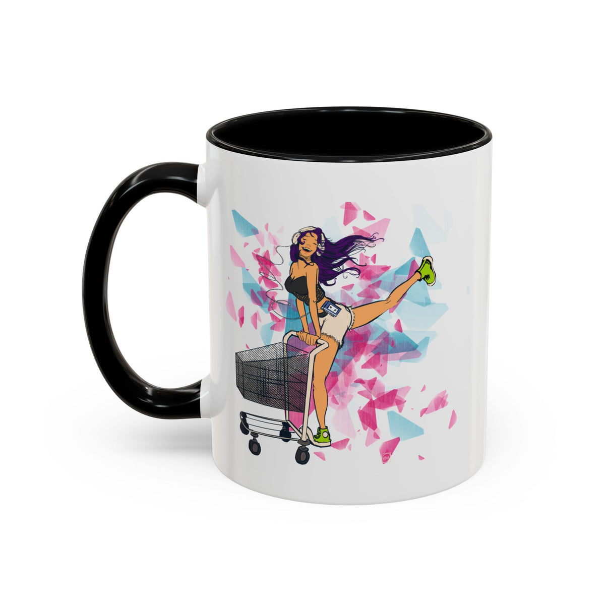 Playful accent coffee mug – Donkey Talk ceramic mug