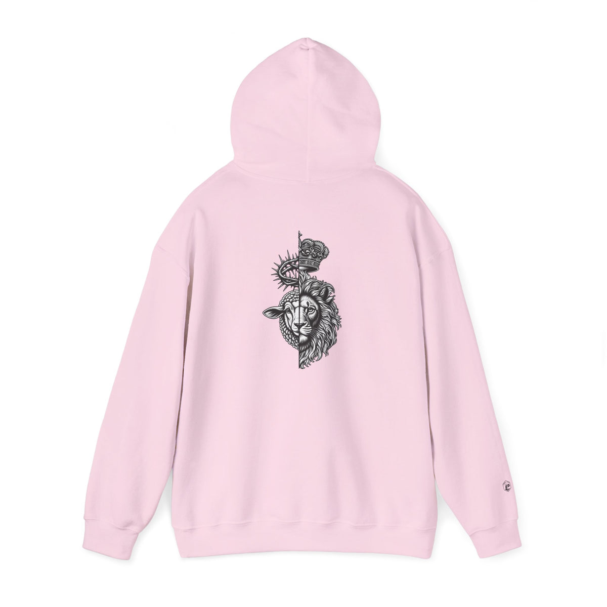 Sweat à capuche unisexe Heavy Blend™ Le Lion et l'Agneau - Sweat-shirt à symbolique spirituelle