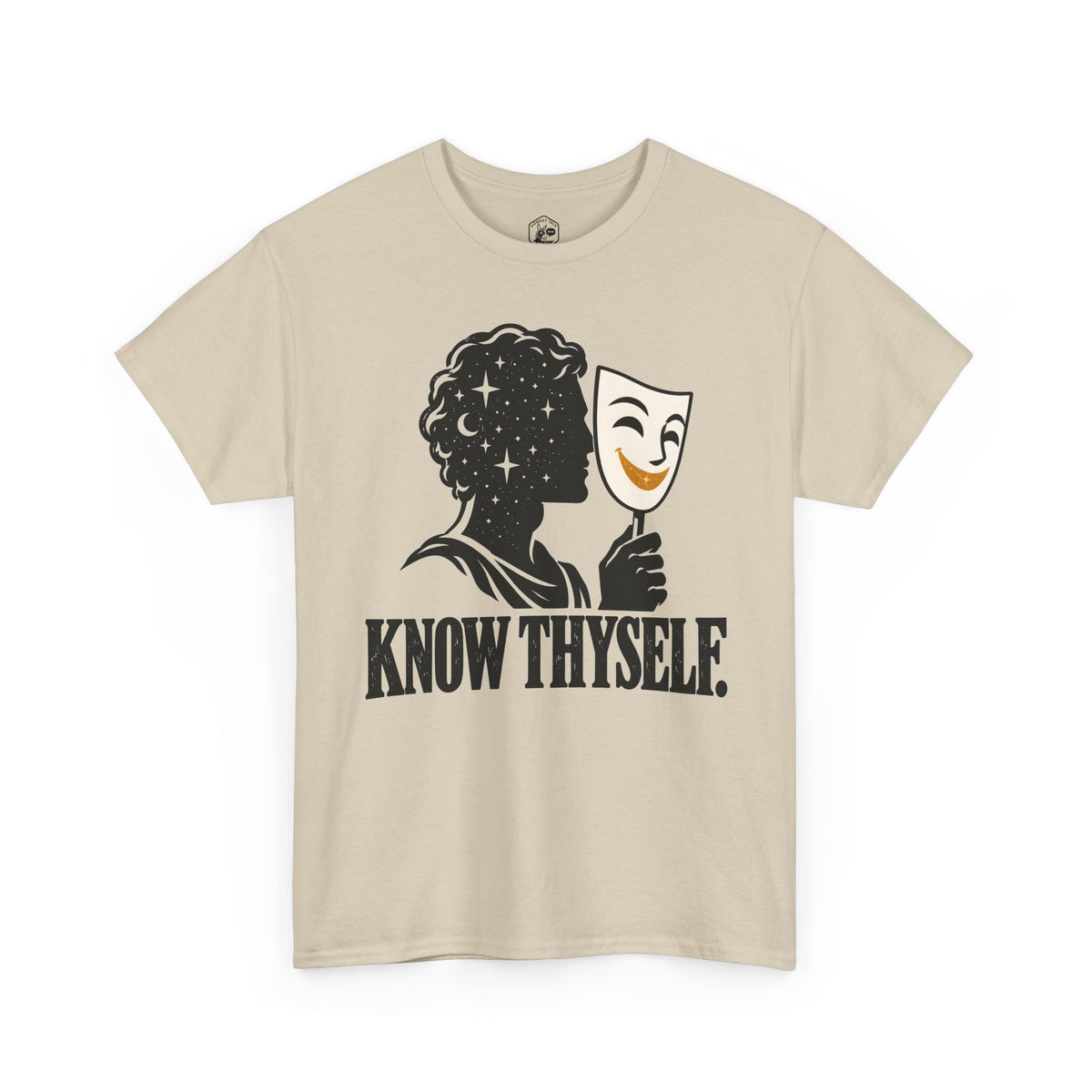 Know Thyself Starlit Mind and Mask T-shirt – Donkey Talk graphic tee