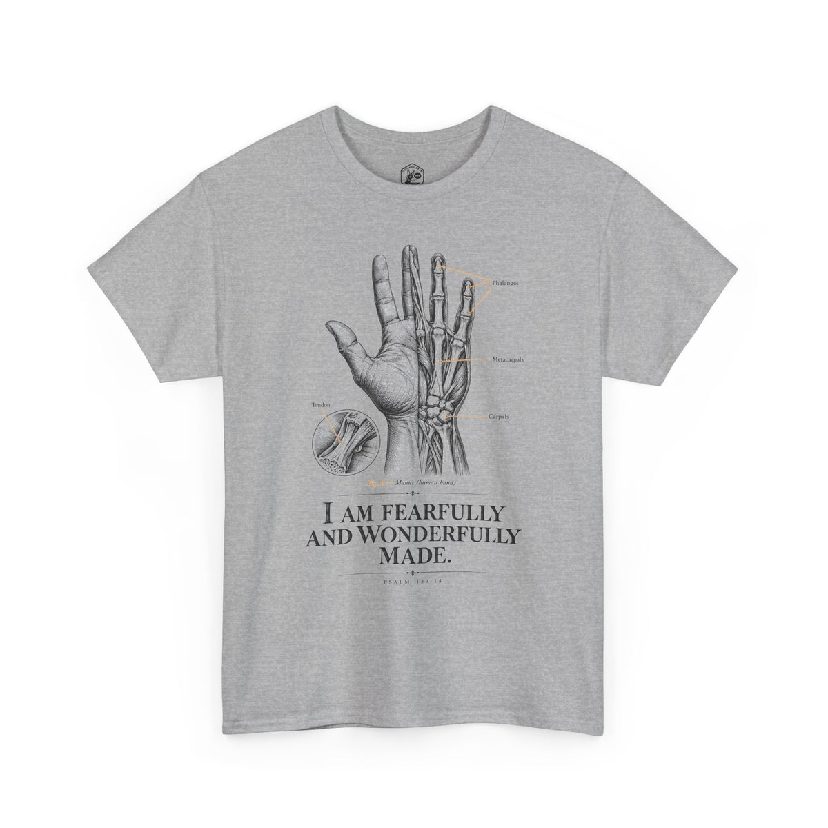 Fearfully and Wonderfully Made Engraving T-shirt – Donkey Talk graphic tee