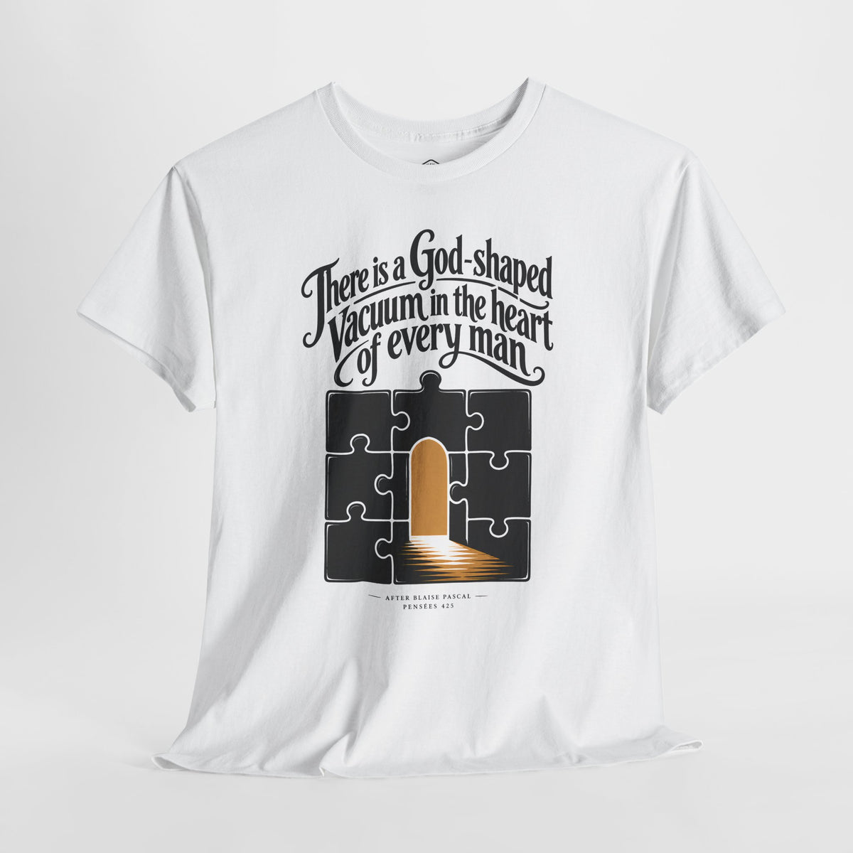 God-Shaped Vacuum Jigsaw - Donkey Talk faith and reason unisex T-shirt