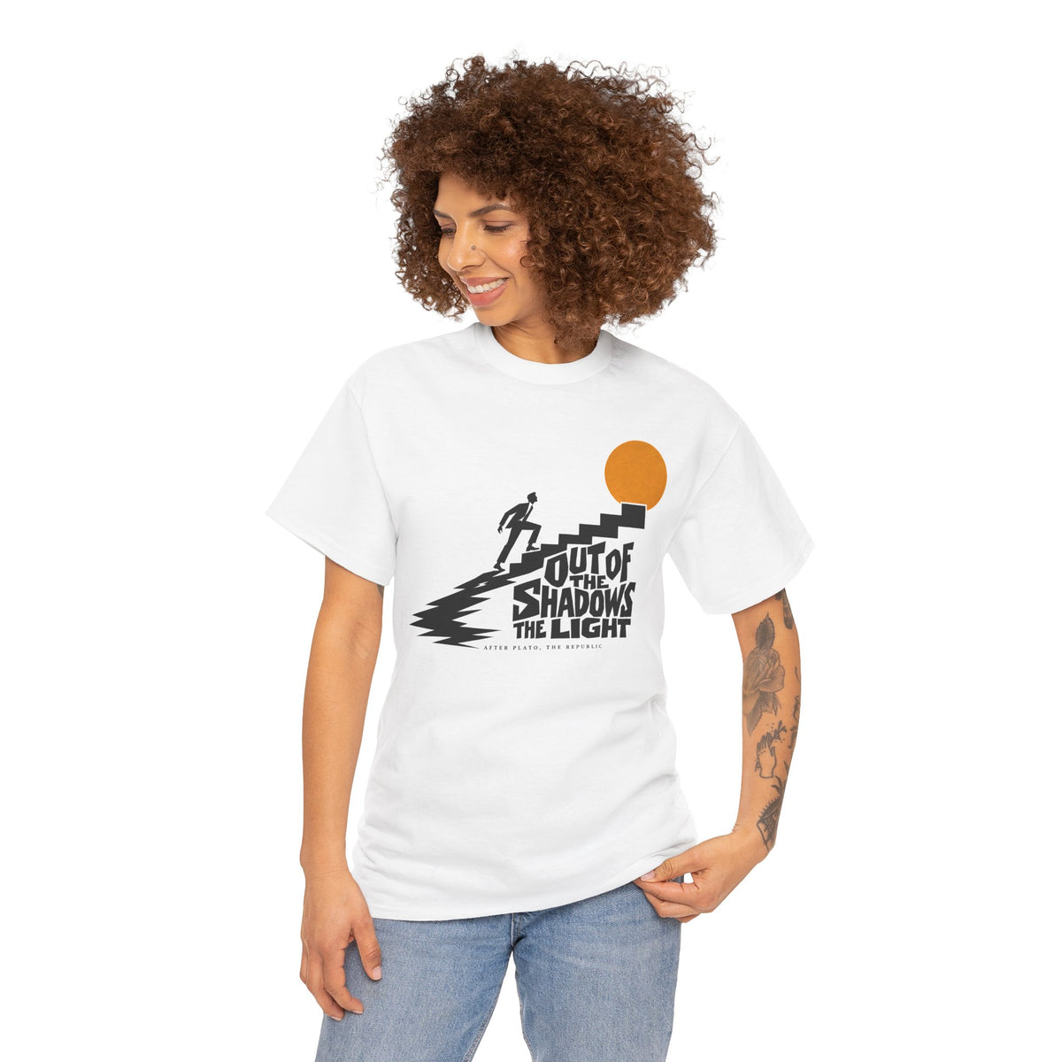 Out of the Shadows Into the Light Plato T-shirt – Donkey Talk graphic tee