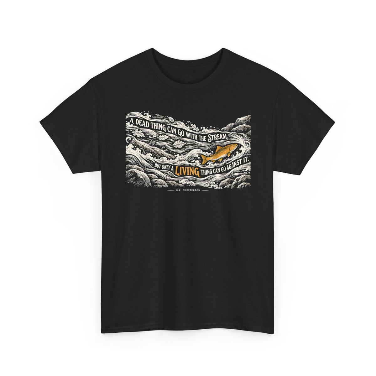 Chesterton Rapids Go Against the Stream T-shirt – Donkey Talk graphic tee