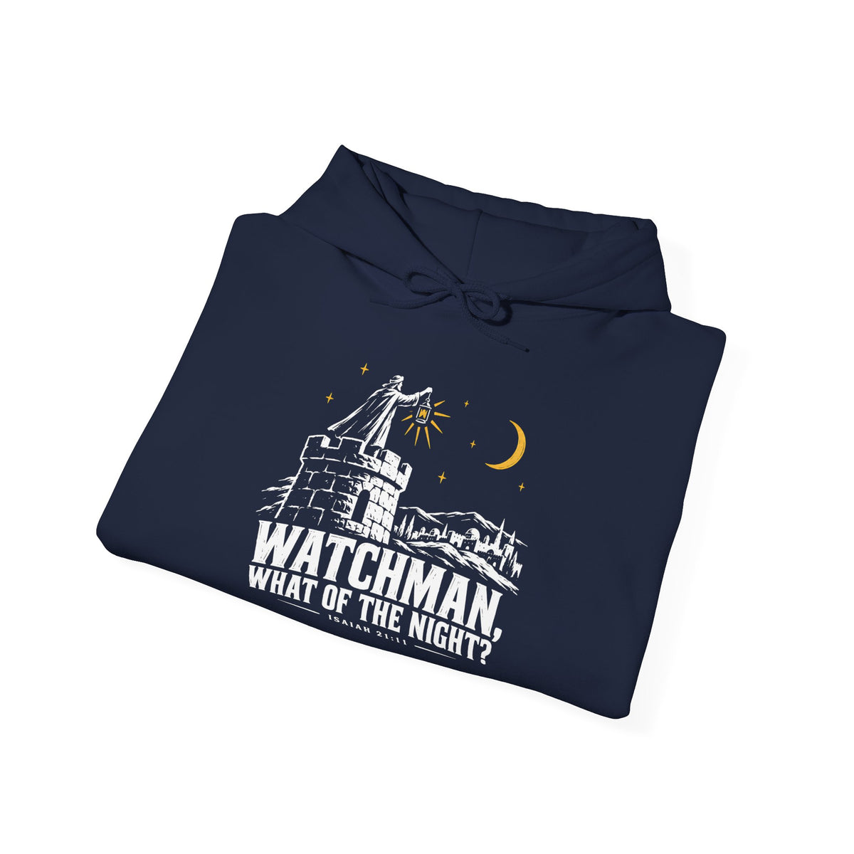 Watchman, What of the Night? Hoodie | Isaiah 21:11 Christian Graphic Hoodie