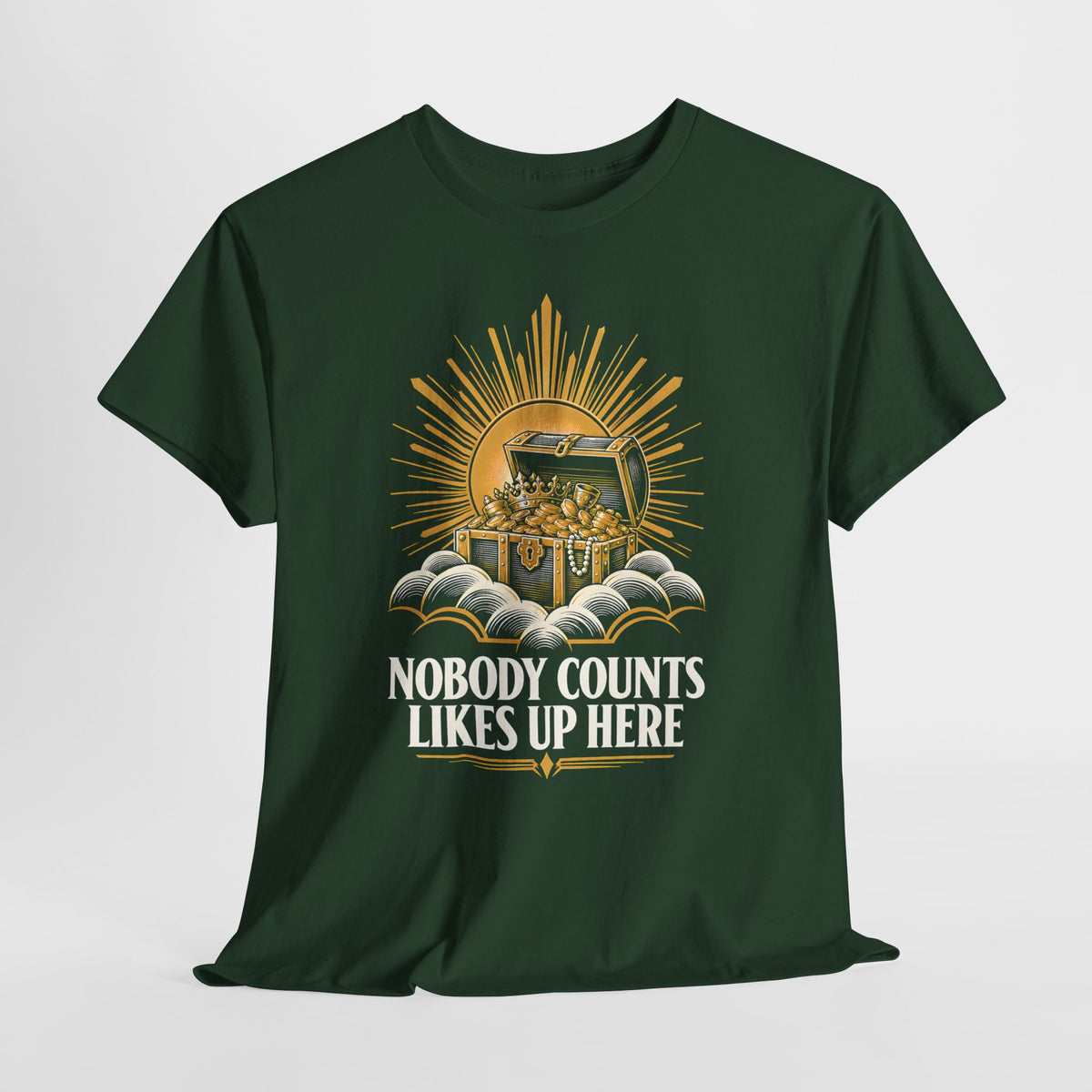 Nobody Counts Likes Up Here T-shirt – Donkey Talk graphic tee