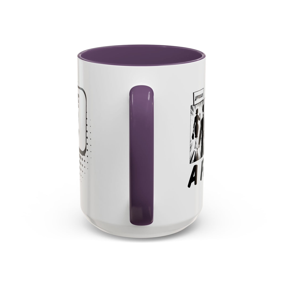 Free Hug Day Accent Coffee Mug – Funny Black & White Comic Speech Bubble Design (11/15 oz)