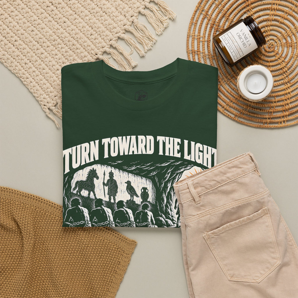 Turn Toward the Light Plato T-shirt – Donkey Talk graphic tee