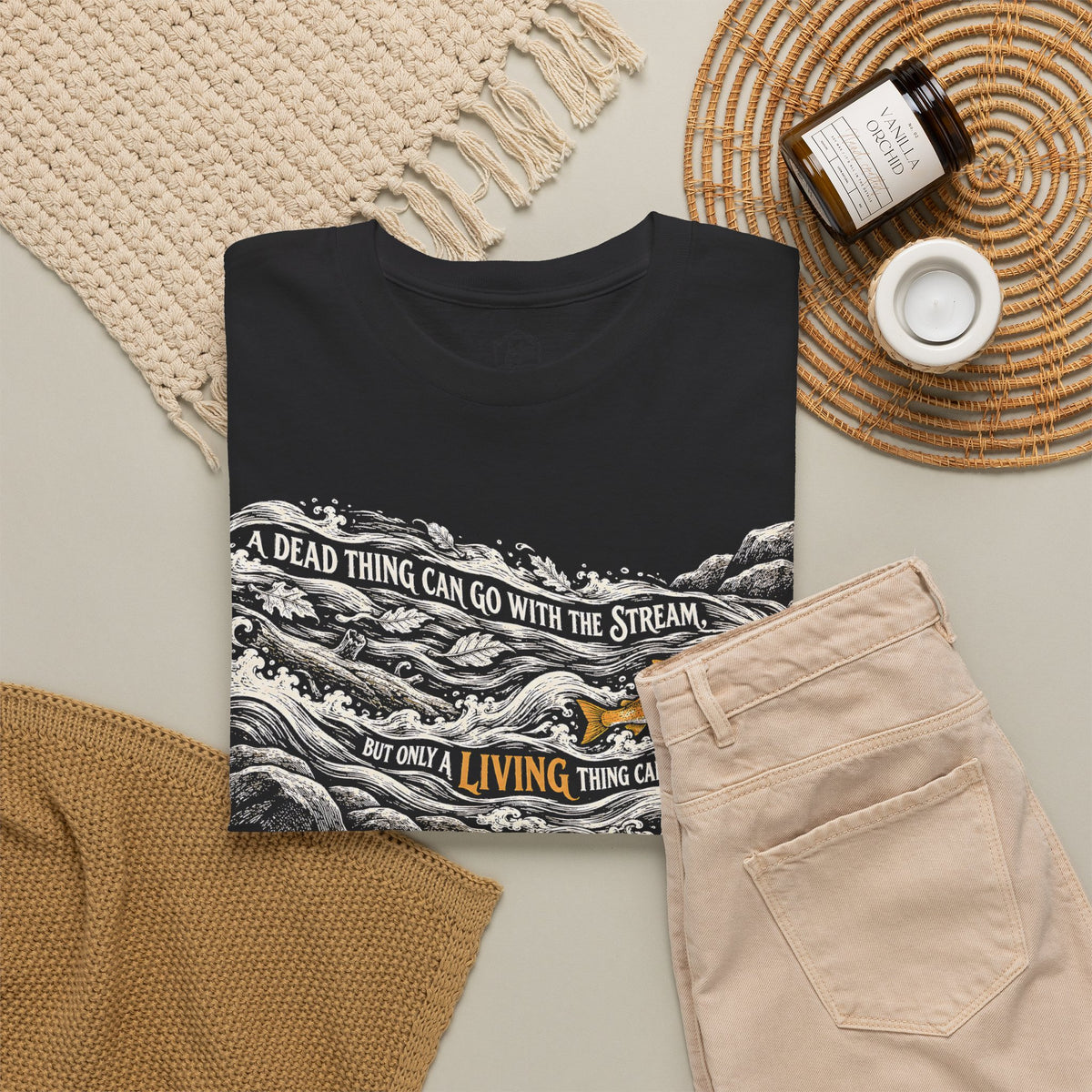 Chesterton Rapids Go Against the Stream T-shirt – Donkey Talk graphic tee