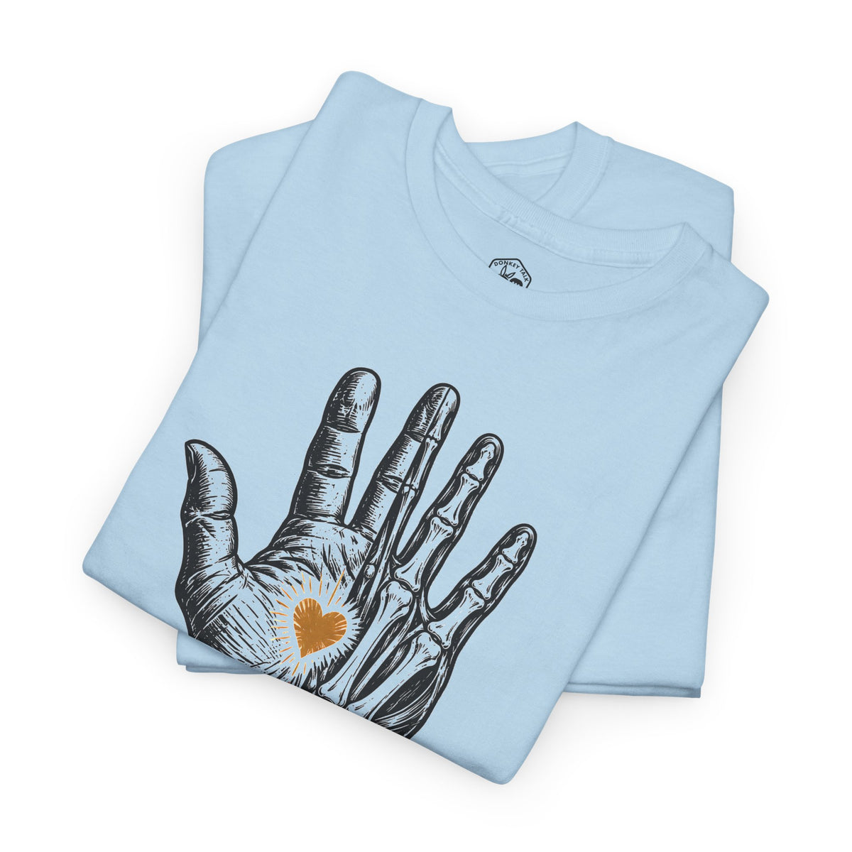Psalm Hand Linocut T-shirt – Donkey Talk graphic tee