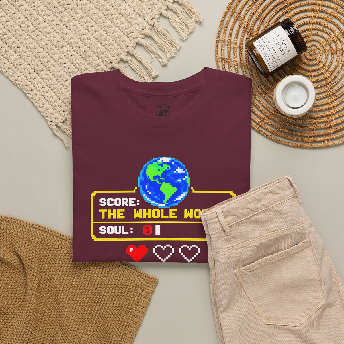 Gain the World Arcade High Score T-shirt – Donkey Talk graphic tee