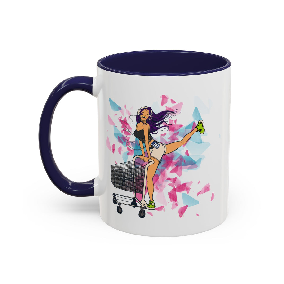 Playful accent coffee mug – Donkey Talk ceramic mug