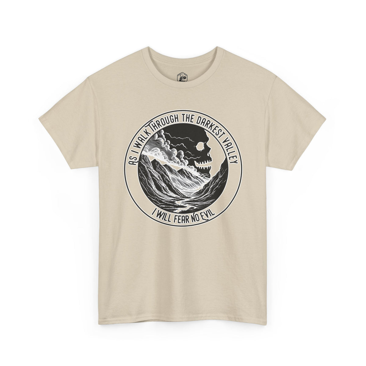 Fear No Evil Psalm 23 Christian graphic tee front and back print – Donkey Talk
