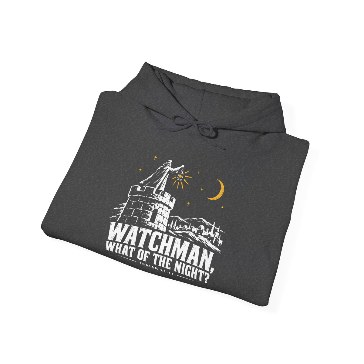 Watchman, What of the Night? Hoodie | Isaiah 21:11 Christian Graphic Hoodie