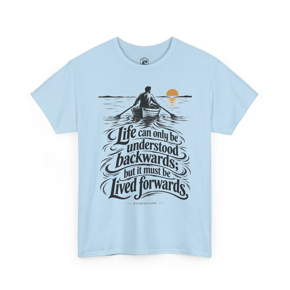 Life Can Only Be Understood Backwards T-shirt – Donkey Talk graphic tee