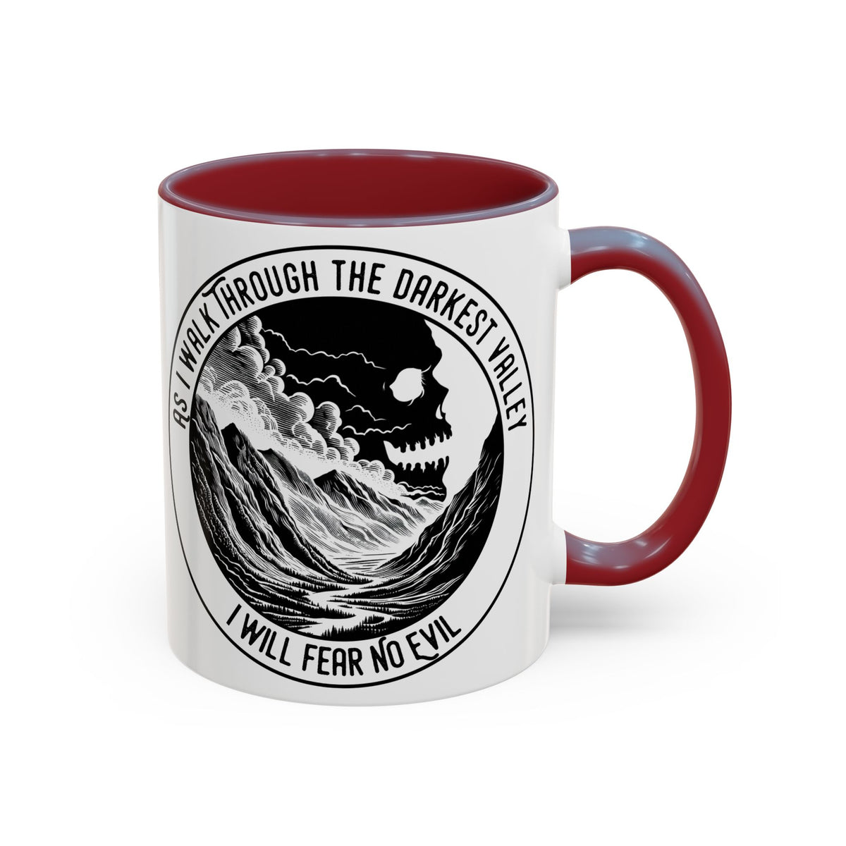 Mug Skull Valley — « Alors que je traverse la vallée de l'ombre de la mort, je ne crains aucun mal » 11/15 oz