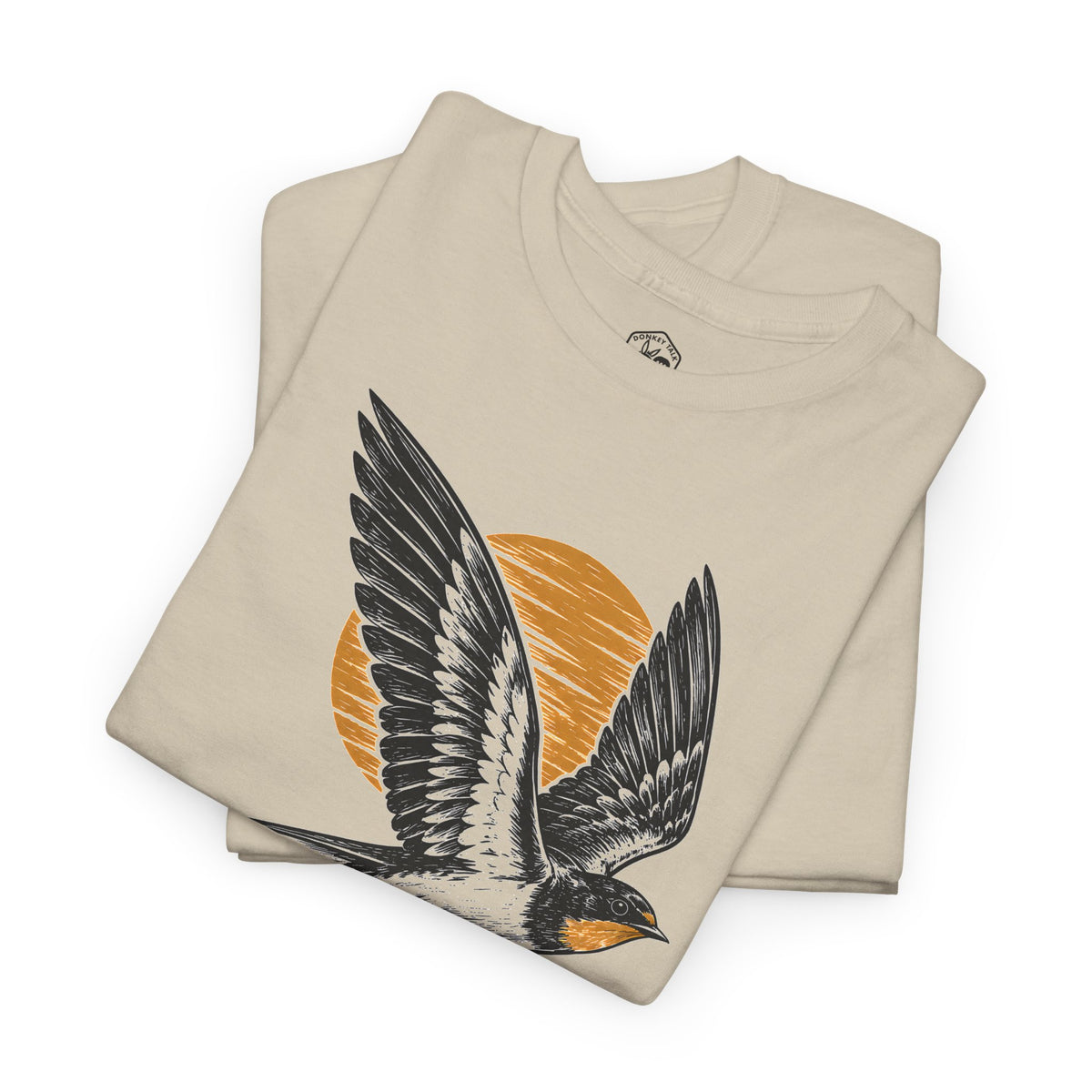 Swallow Linocut T-shirt – Donkey Talk graphic tee