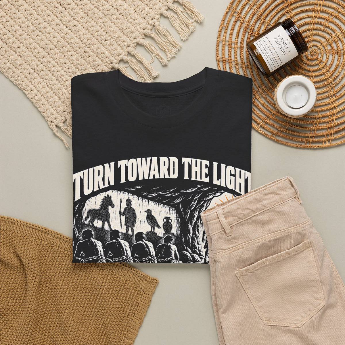 Turn Toward the Light Plato T-shirt – Donkey Talk graphic tee