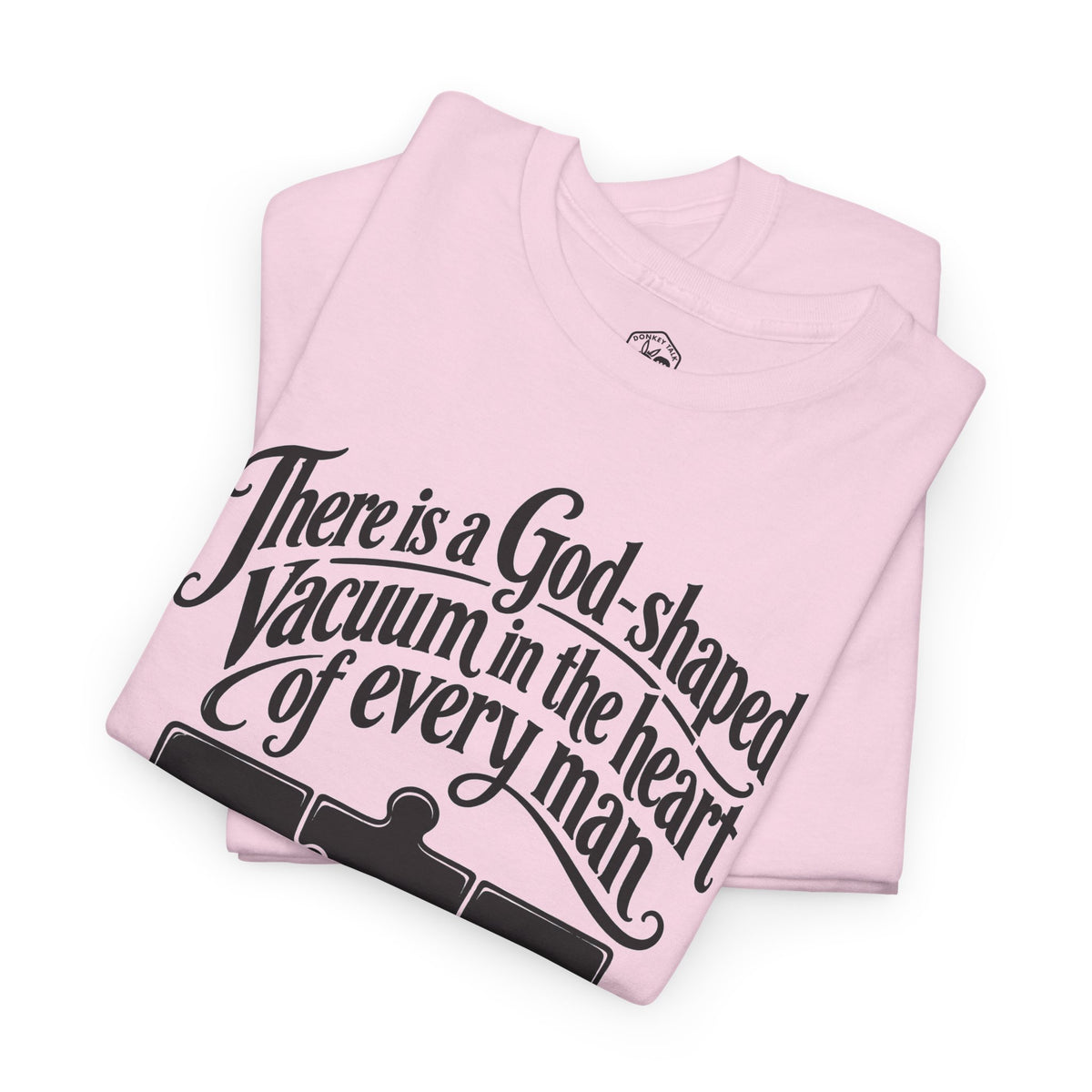 God-Shaped Vacuum Jigsaw T-shirt – Donkey Talk graphic tee