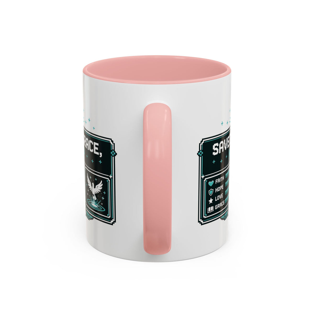 Saved by Grace Not XP Christian gamer mug – Donkey Talk ceramic mug