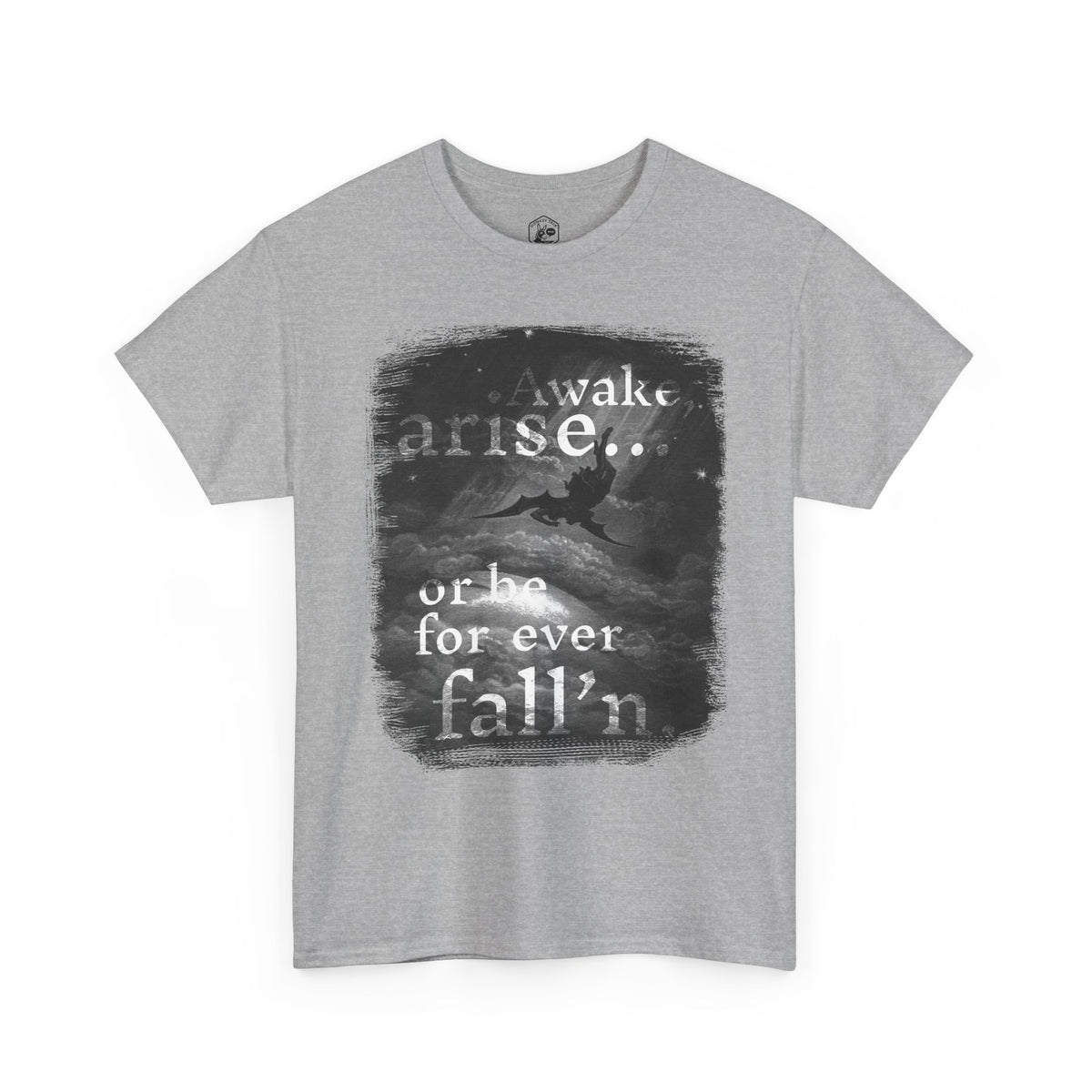 Arise or Fall Graphic Tee — Monochrome Moody Quote T-Shirt