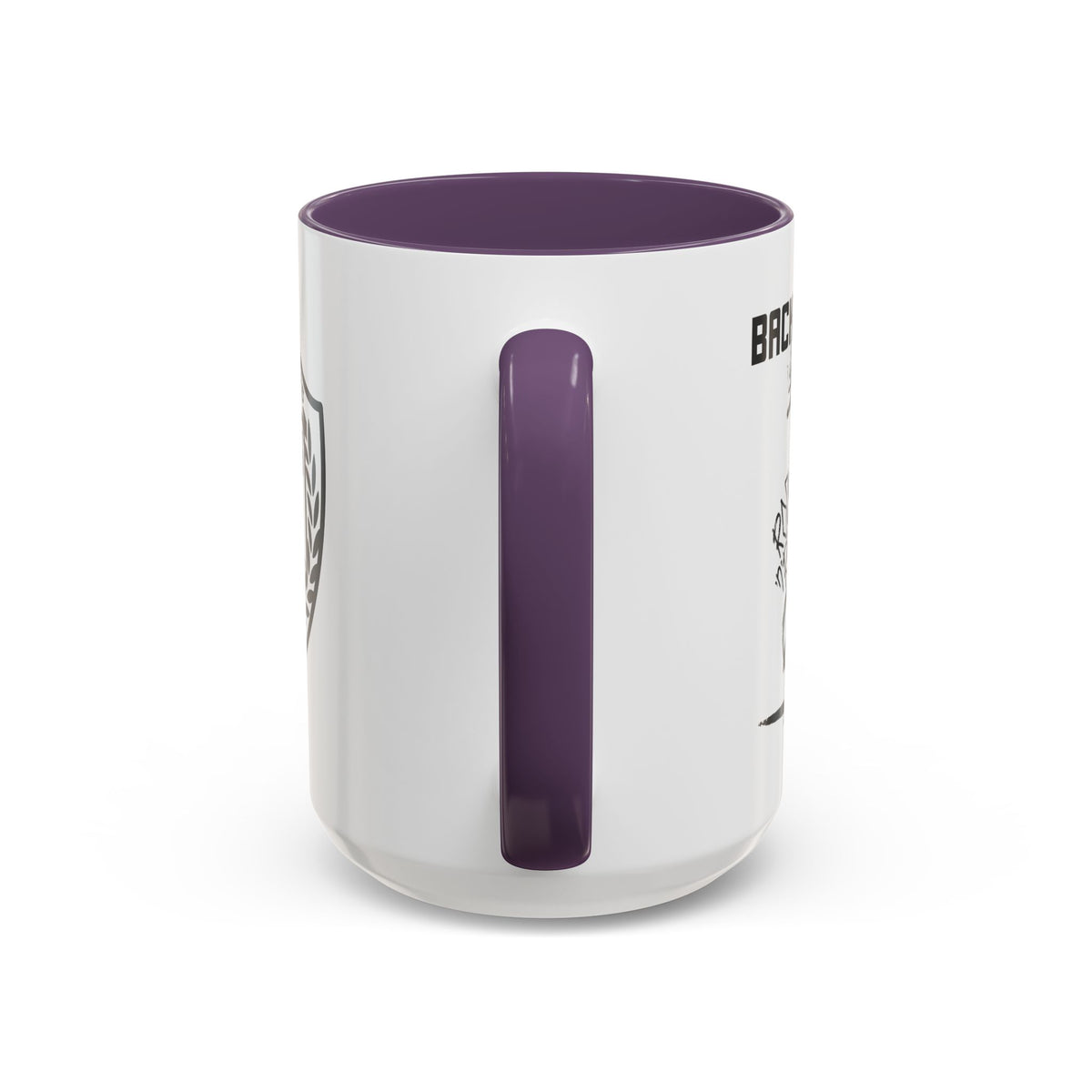 Back to Cool Shield Accent Coffee Mug — Retro Badge Coffee Cup (11/15oz)