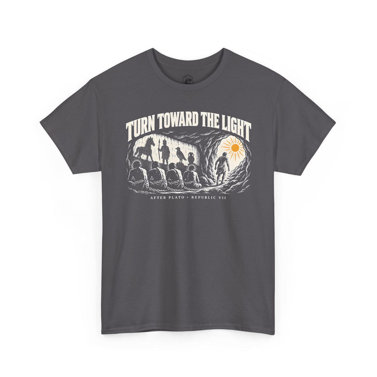 Turn Toward the Light Plato T-shirt – Donkey Talk graphic tee