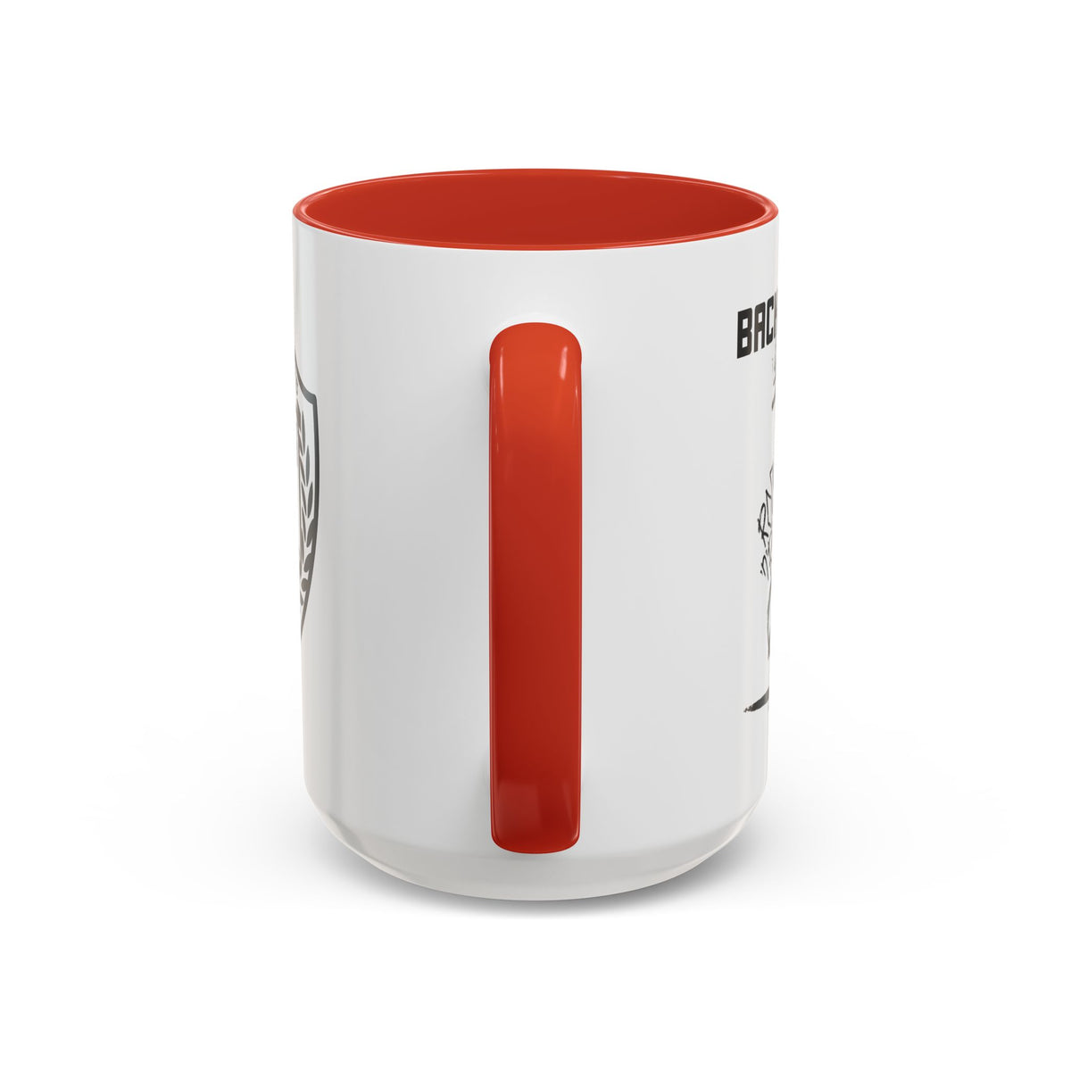 Back to Cool shield accent coffee mug – Donkey Talk ceramic mug