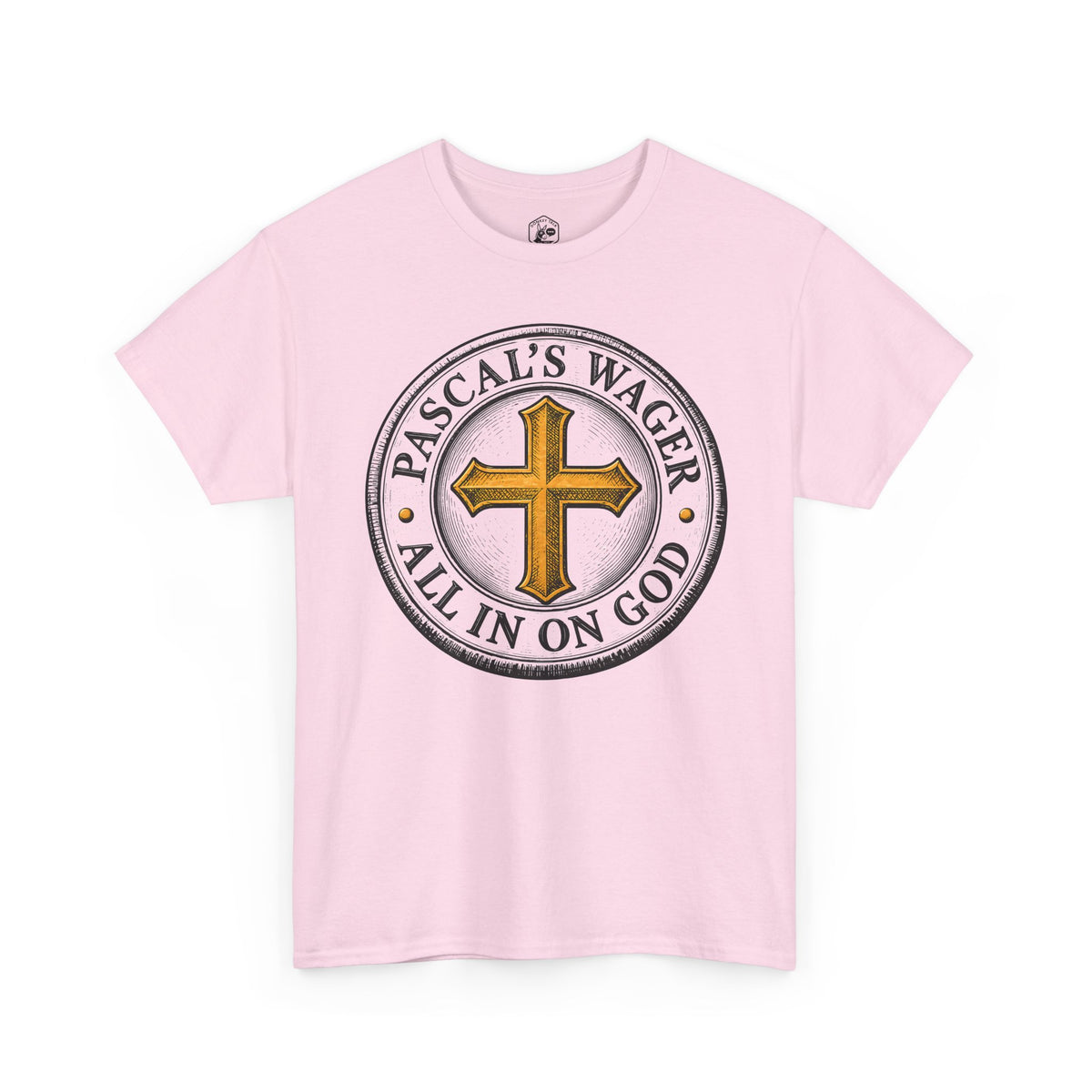 Pascal's Wager Gold Cross Coin T-shirt – Donkey Talk graphic tee